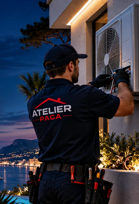 Technicien Atelier PACA en dépannage de nuit sur une climatisation, astreinte 24h/24 à Antibes
